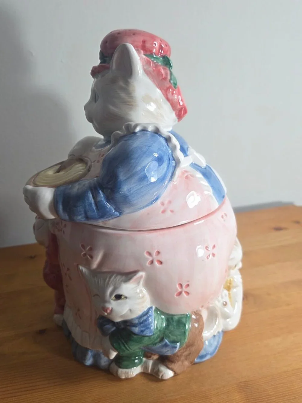Mother Cat Cookie Jar Kittens Of Knightsbridge 1988 Fitz Floyd Victorian Felines
